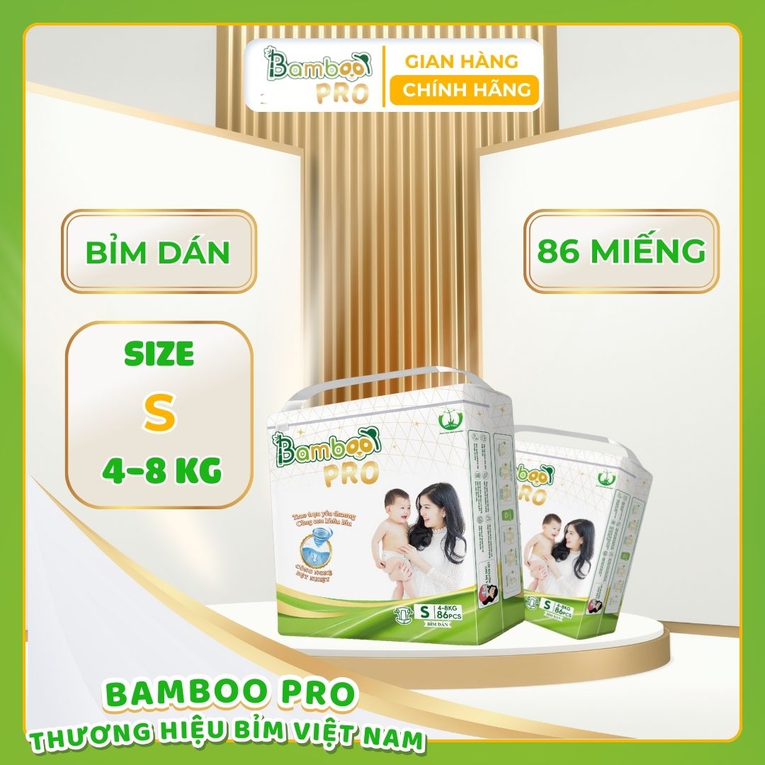 Bỉm dán BAMBOO PRO 4 - 8Kg