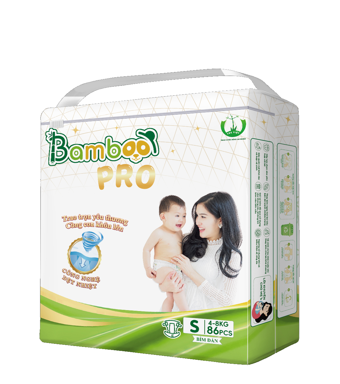 Bỉm dán BAMBOO PRO 4 - 8Kg