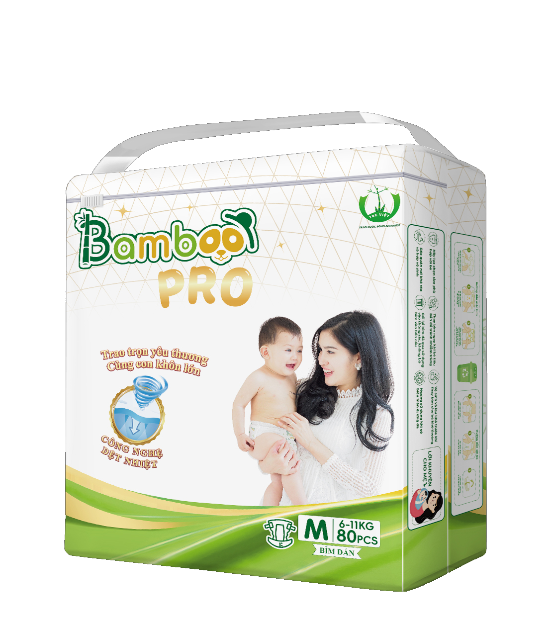 Bỉm dán BAMBOO PRO 6 - 11Kg