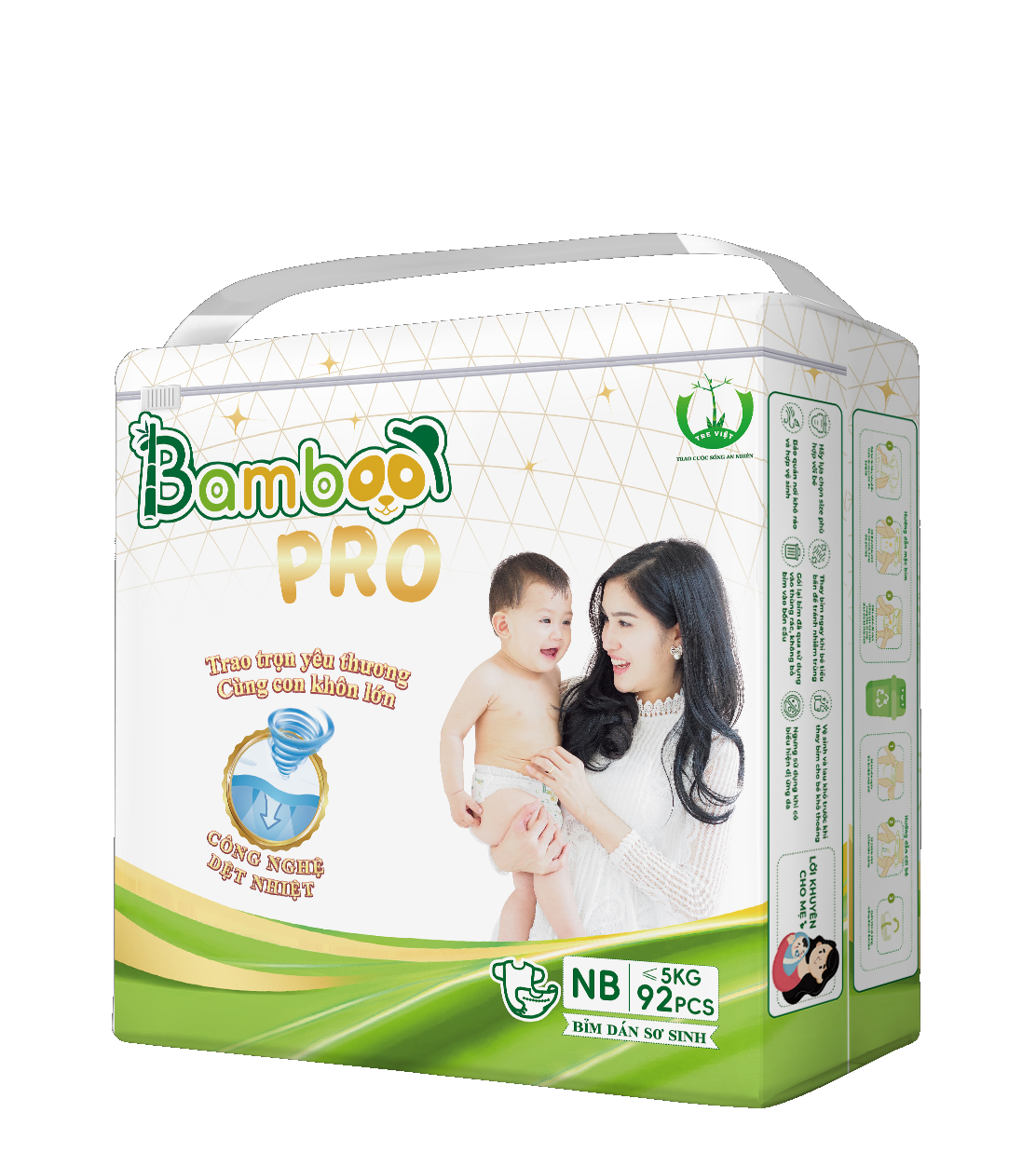 Bỉm dán BAMBOO PRO Sơ sinh dưới 5Kg