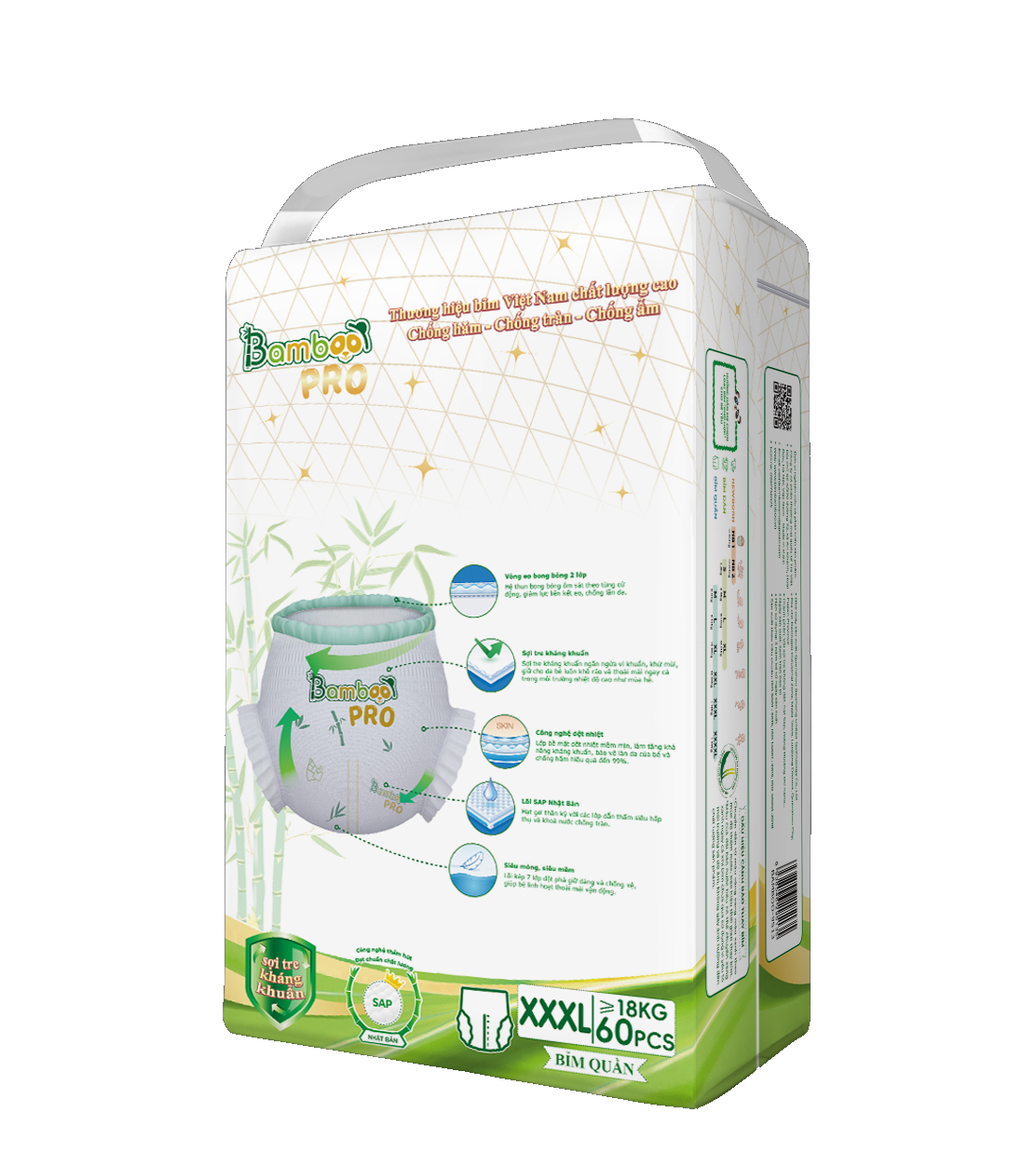 Bỉm quần BAMBOO PRO trên 18Kg