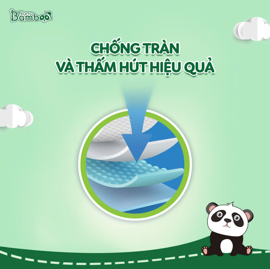 Bỉm Quần size M - NANO BAMBOO (44 miếng)